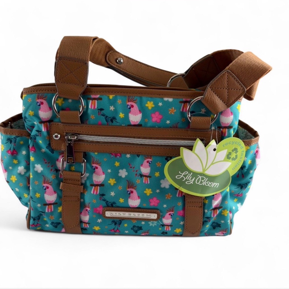 Lily Bloom Parrots In Paradise Multi Pocket Purse